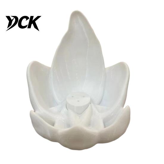 Zen Souvenirs for Home Lotus Backflow Incense Base, 3D Printed Matte PLA Holder, Agarwood Stand Office Fountain Burner Tea Rooms And Meditation Holder