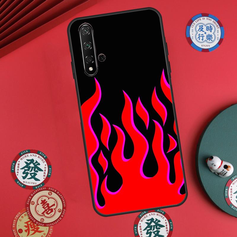Синий Красный Пламя Огонь Для Huawei Nova 12s 7i 8i 11i 12i Y73 Y70 Y90 Y60 Y72 Y61 Y91 9 10 SE P30 Pro P40 Lite Чехол