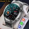 ChiBear Новый Умный Часы Мужские Часы5 PRO 360*360 HD Дисплей Пульс Пользовательский Циферблат Спорт Фитнес-Трекер Bluetooth Звонок Умные Часы