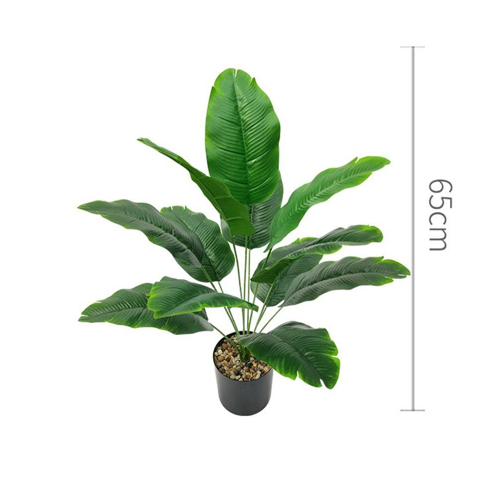 12/18/24 Листья Искусственные банановые растения Листья Поддельные пальмовые листья Растения Украшение рабочего стола в офисе