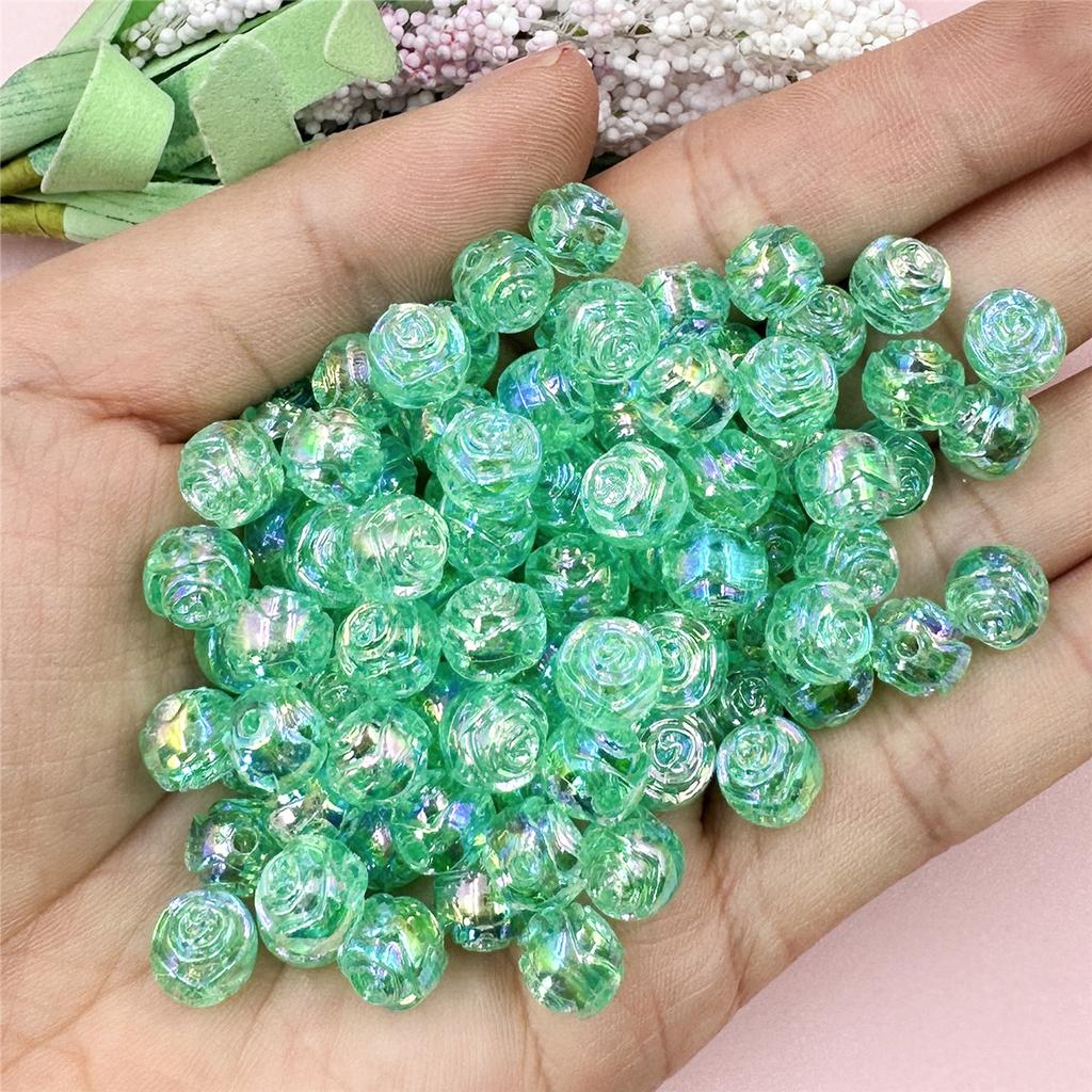 100 шт. 8 мм акриловые двухсторонние маленькие розовые бусины для ожерелья, серег, браслета, самодельный материал для бисероплетения