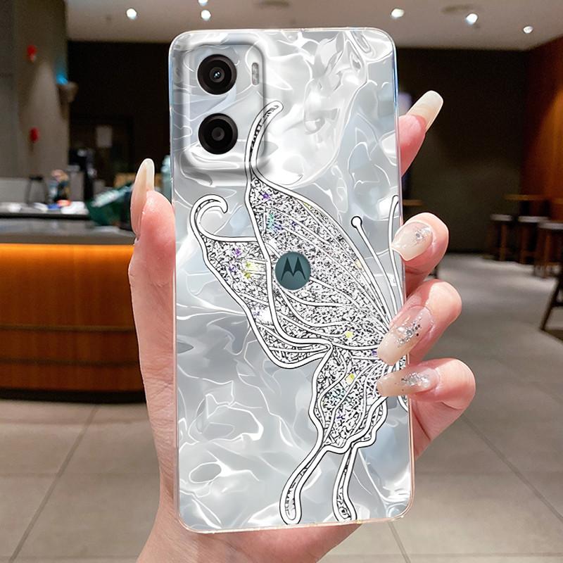 For Motorola Moto G05 E15 Case 2024 Fashion Butterfly Flower Clear Soft Silicone TPU Capa Phone Cover For MotoG05 MotoE15 Fundas