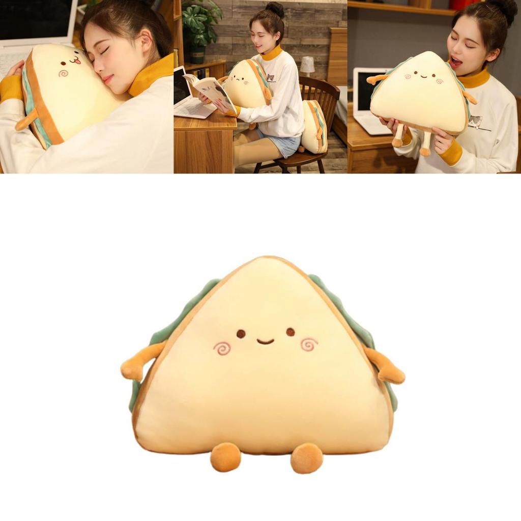 Cute And Cozy Sandwich Cake Plush Pillow Cushion With Four Expressions