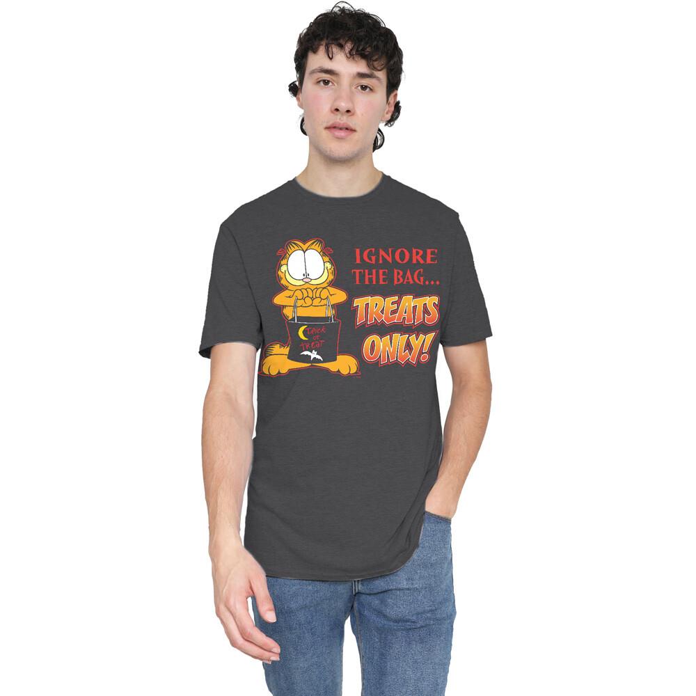 Garfield Treats Only T-Shirt S-3XL Charcoal