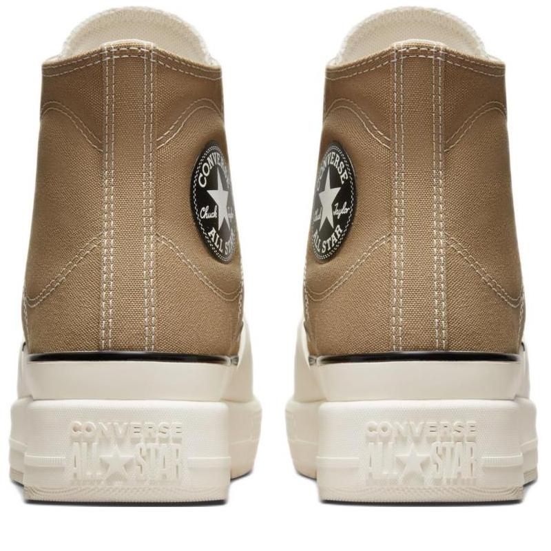 Converse Chuck Taylor All Star Retro Easy-to-Wear High Top Canvas Shoes Unisex Brown and White