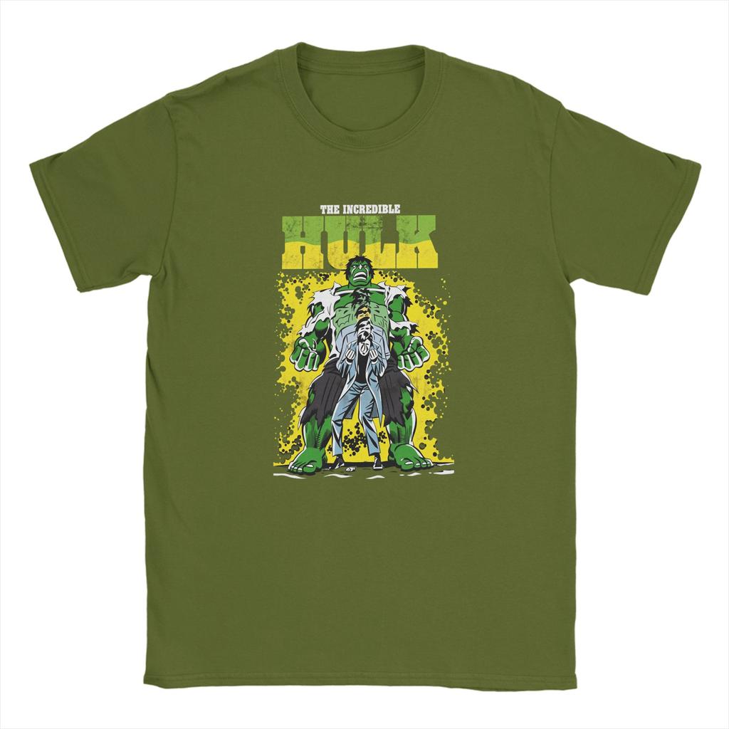 The Incredible Hulk TShirt Summer 100 Cotton TShirts For Adult Fashion Print Tshirt ShortSleeve Awesome Tops