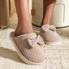 Fashion Women's Bow Slippers Fall/Winter Indoor Bedroom Floor Lightweight and Comfortable&Soft Warm Slippers for Home