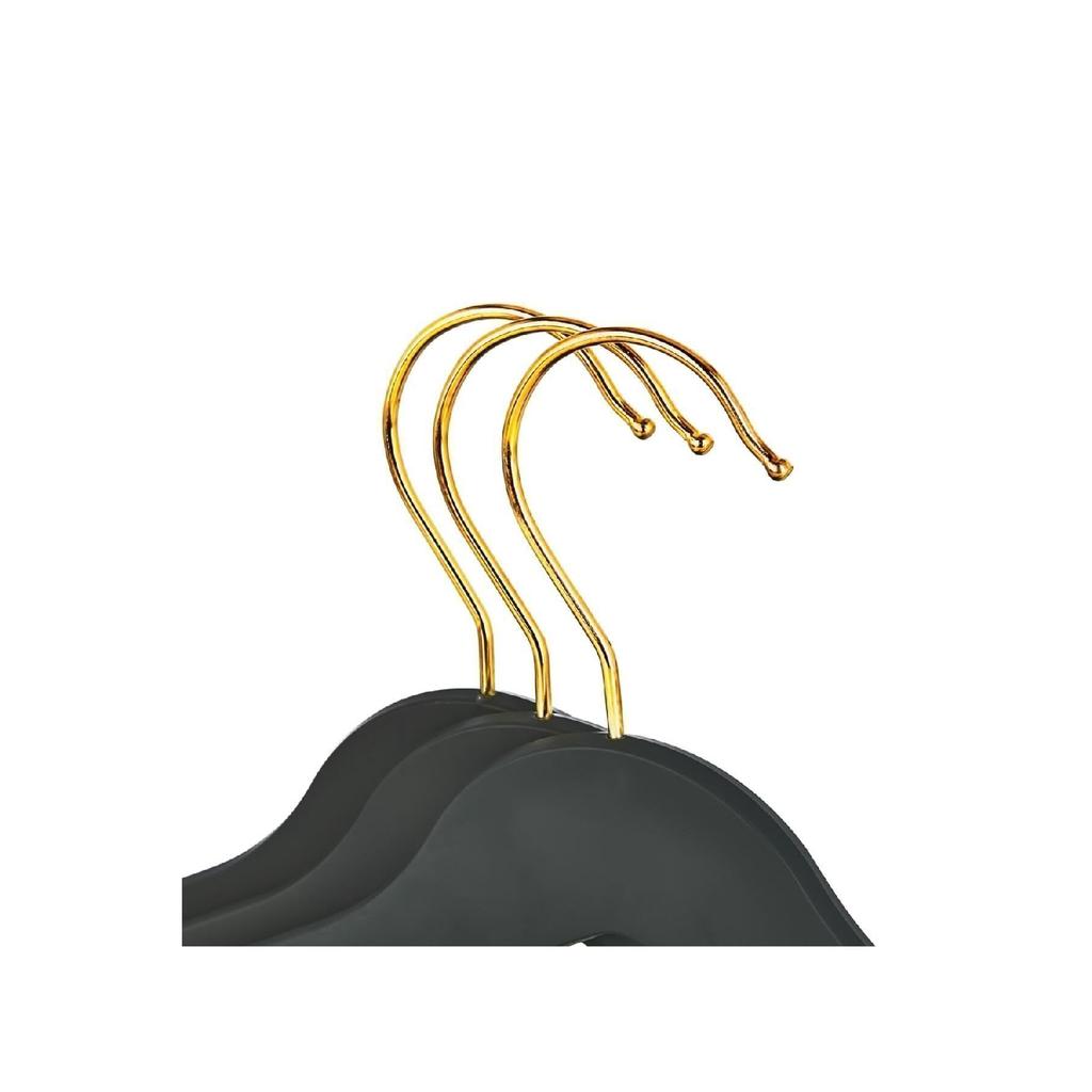 Деревянная вешалка A Plus в штучной упаковке, 12 шт., черная, серебряная вешалка для одежды, вешалка для брюк, рубашки