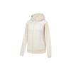 Li Ning Fitness Series Solid Color Comfortable Hooded Jacket Simple Comfortable Sports Cardigan Women Jacket Gravel-Gray AWDU114-2