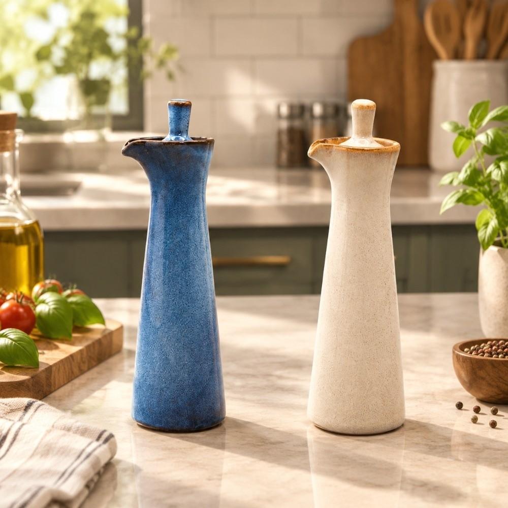 Ceramic Soy Sauce Pot Japanese Style Spice Jar Kitchen Gadget Vinegar Pot Kitchen