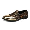 Men Dress Leather Shoes for Men Classic Gentleman Wedding Prom Shoes Luxury British Gold Blue National Pattern Oxfords Hombre