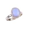Natural Rainbow Moonstone Gemstone 925 Solid Silver Jewelry Ring Size 6.5 V4i76