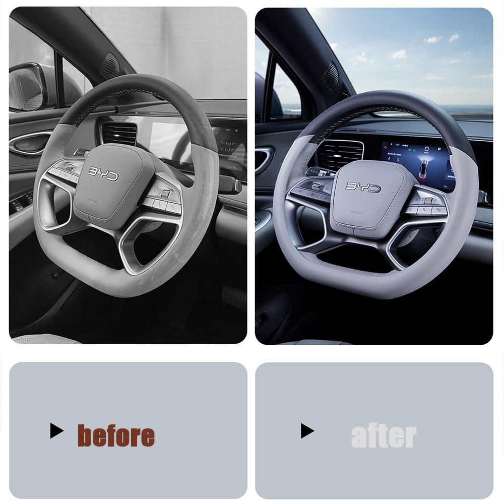 Для BYD Seal Lion 06 DMI/EV Защитный чехол на руль Антискользящие Влагопоглощающие Дышащие Перчатки на руль Интерьер