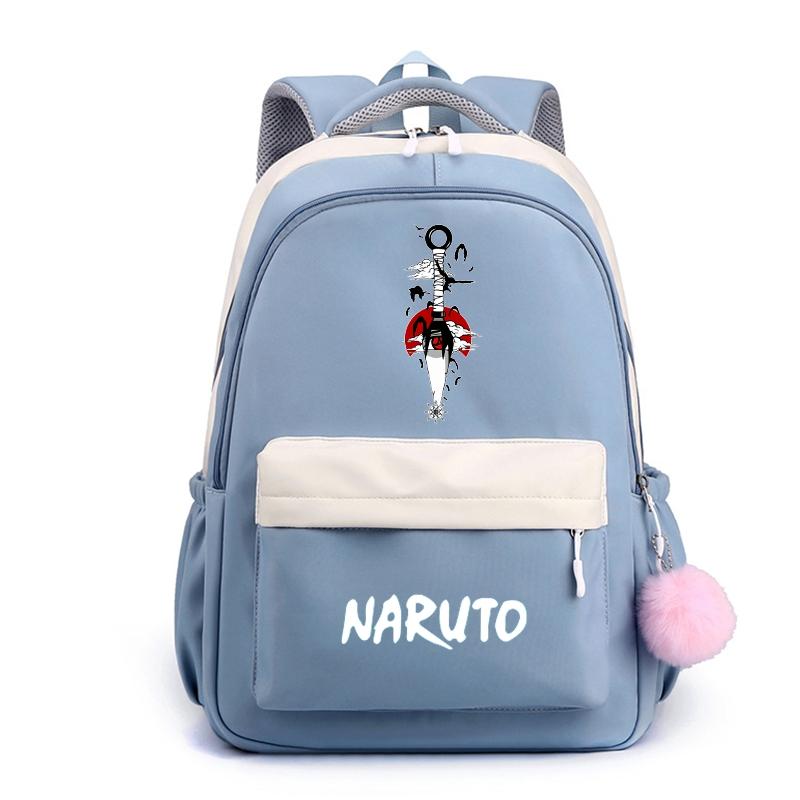 Аниме Наруто, нейлоновый милый мягкий рюкзак, школьная сумка для девочек-подростков, повседневная сумка для книг, мужская и женская дорожная сумка для отдыха