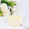 Hand-Woven Flower Lace Storage Basket Shopping Storage Hamper Basket  For Plant Home Wedding