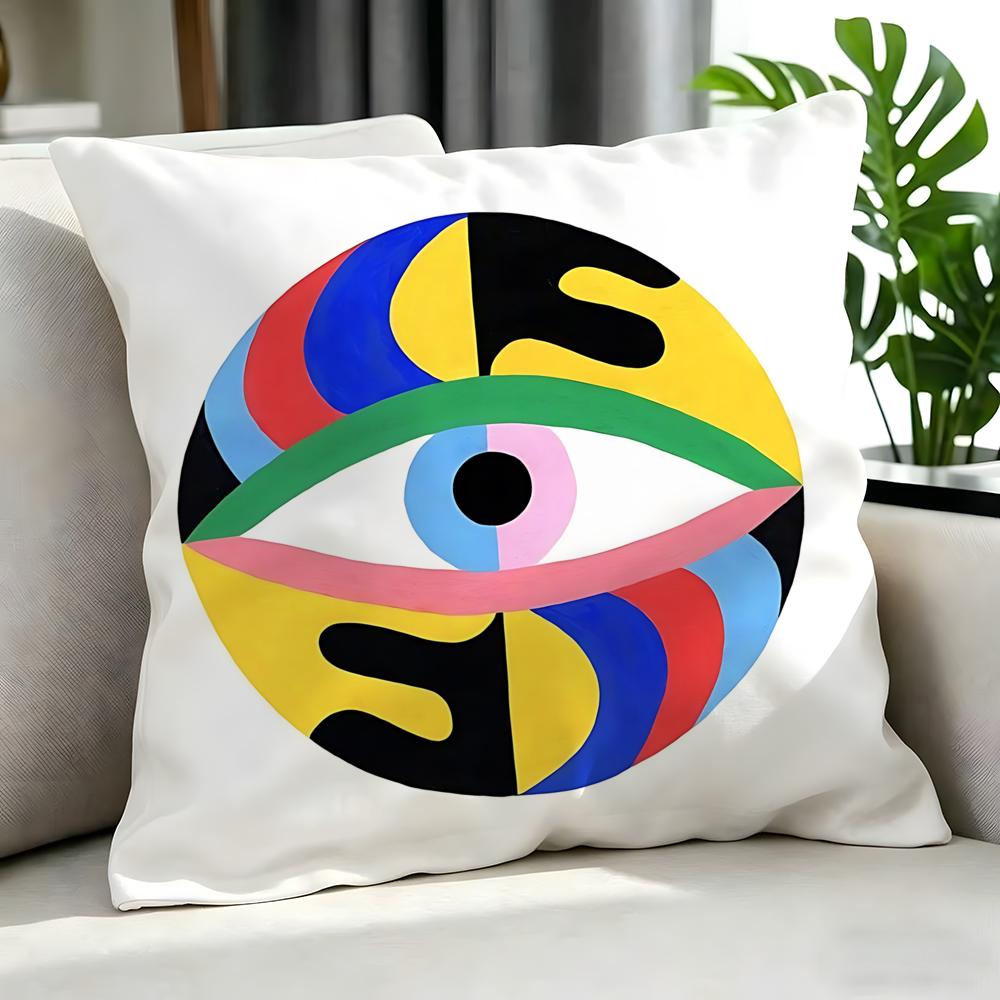 CColor Block Geometric Evil Eye Abstract Print Cushion Cover Cushion Cover Set Pcs x x x Pillowcase Decorative Sofa