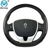 For Renault Laguna 3 III X91 Car Steering Wheel Cover Breathable Microfiber Leather + Carbon Fiber Fashion Auto