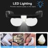 5X Magnifying Headset with LED Light Magnifying Glass Head Mounted Jewelry Loupe Magnifier with