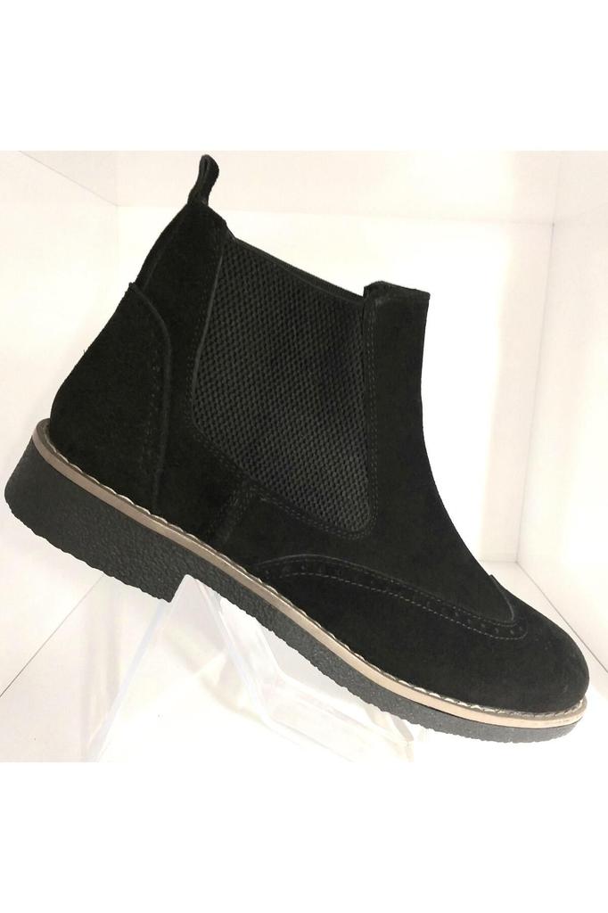 Men's Fashion Genuine Leather Flat Heeled Booties Bootie Genuine Suede Leather Thermo Sole Double Face Boots Shoes