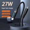 Кабель для быстрой зарядки 5A Dual Type-C PD100W с цифровым дисплеем для iPhone 15 и ноутбуков Huawei
