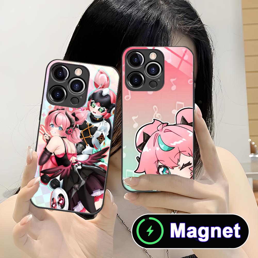 Zenless Zone Zero Aria Стеклянный чехол для мобильного телефона MagSafe для iPhone 17 16 15 14 13 12 11 Air Pro Max Plus Mini Цветная крышка