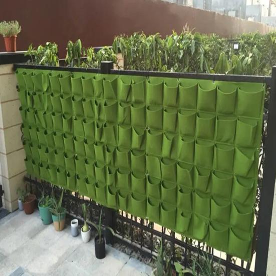 Подвесной мешок для посадки, настенный 9 карманов, вертикальный квадратный дышащий домашний и уличный подвесной настенный горшок с цветами клубники, садовые принадлежности