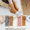 2Pairs/Lot Fleece Slippers Coral Autumn Winter Socks Cute Bed Cat Paw Animal Printed Women Socks