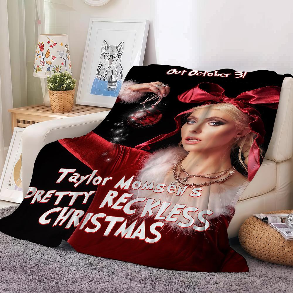 The P-pretty R-reckless Taylor Momsen Pretty Reckless Christmas Blanket Warm And Soft Suitable For Bedroom Living Room Sofa Bed