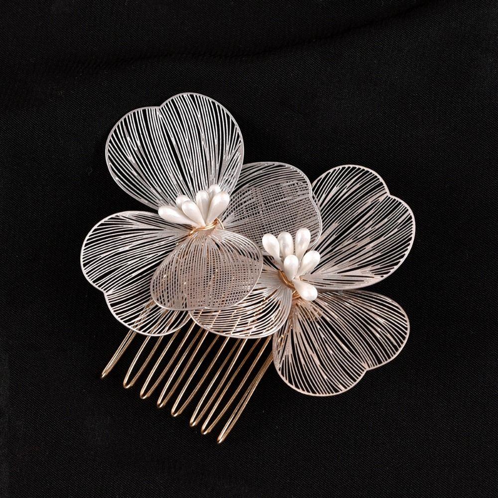 Fashion Hair Comb Flower Bride Bridesmaid Headwear Hair Jewelry Hairpin Women