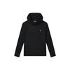 Solid Color Zip-Up Hooded Long Sleeve Jacket Men Jackets Black F11M328702F-BK
