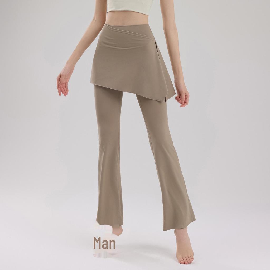 Women's Autumn Flared Yoga Pants, Hip-Lifting Skirted Design for Pilates & Fitness