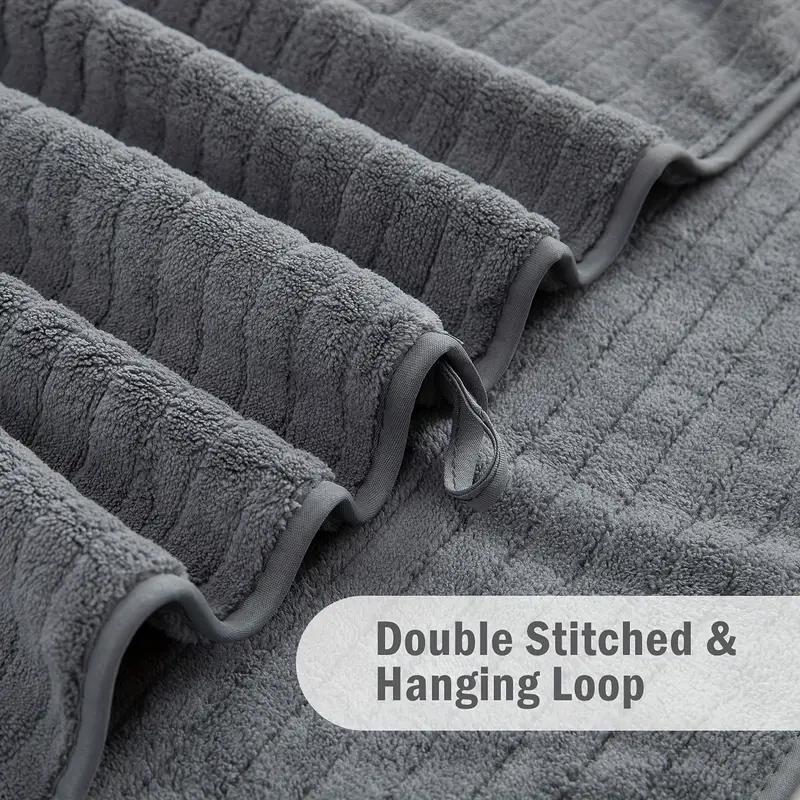 Набор из 8 полотенец для ванной - 4 мочалки, 2 полотенца для лица и 2 банных полотенца - Впитывающие и быстросохнущие, Идеально для ванной, спортзала и гостиницы