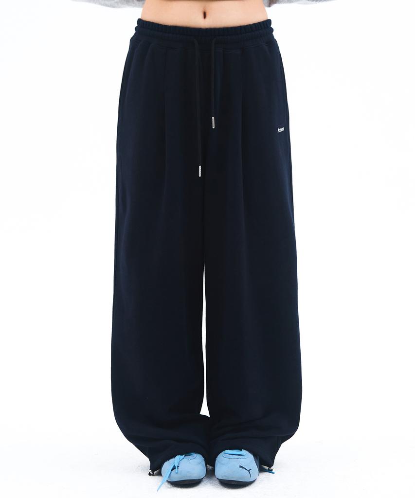 AMES-WORLDWIDE Basic Small Logo Sweat Pants Navy