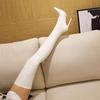 Autumn and Winter Women's Knee Boots Elastic Pointed Super High with Patent Leather Black Sexy Dancing Boots Women