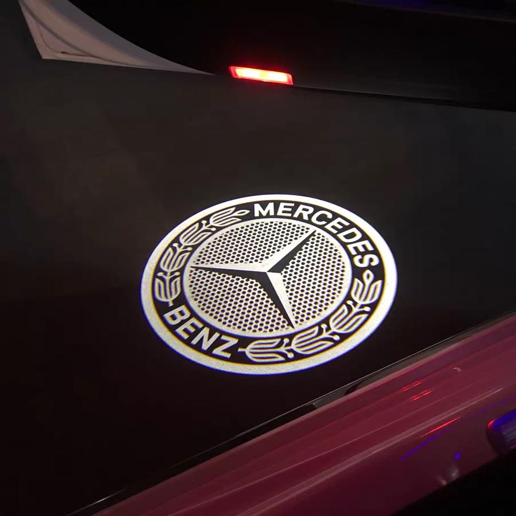 2PCS Car Door Emblem LED Light Welcome Lamp Wireless Laser Projector For Mercedes Benz B/C/E GLC Interior Mouldings TYD-BENGCHI QH1