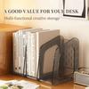 3-Section Transparent Book Stand Acrylic Stationery Shelf Magazine Rack  Document Organization