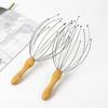 Wooden Handle Octopus Head Massager Scratch Scalp Relaxation Relief Body Massager Scratcher Relieves Tension Health Care Tools