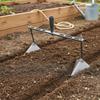 Manual Trenching Hoe Manganese Steel Double Blade Garden Cultivator Agricultural Tool Sturdy Duty Gardening Gear Long-Lasting