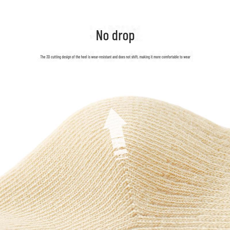 Осенние детские носки свободного кроя с деревянными ушками и средней длиной - однотонные, не сдавливающие короткие носки для новорожденных