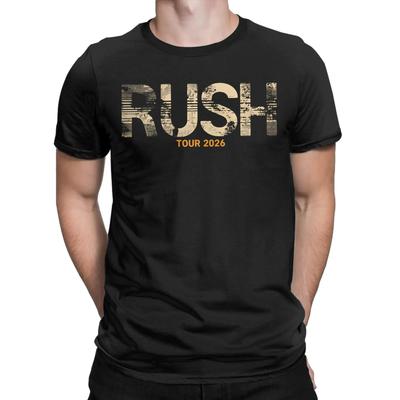 Футболка Rush Tour 2026 для мужчин и женщин Новое поступление Футболки Хлопковая одежда Хип-хоп Уличная одежда Оверсайз Футболка с коротким рукавом Повседневная одежда