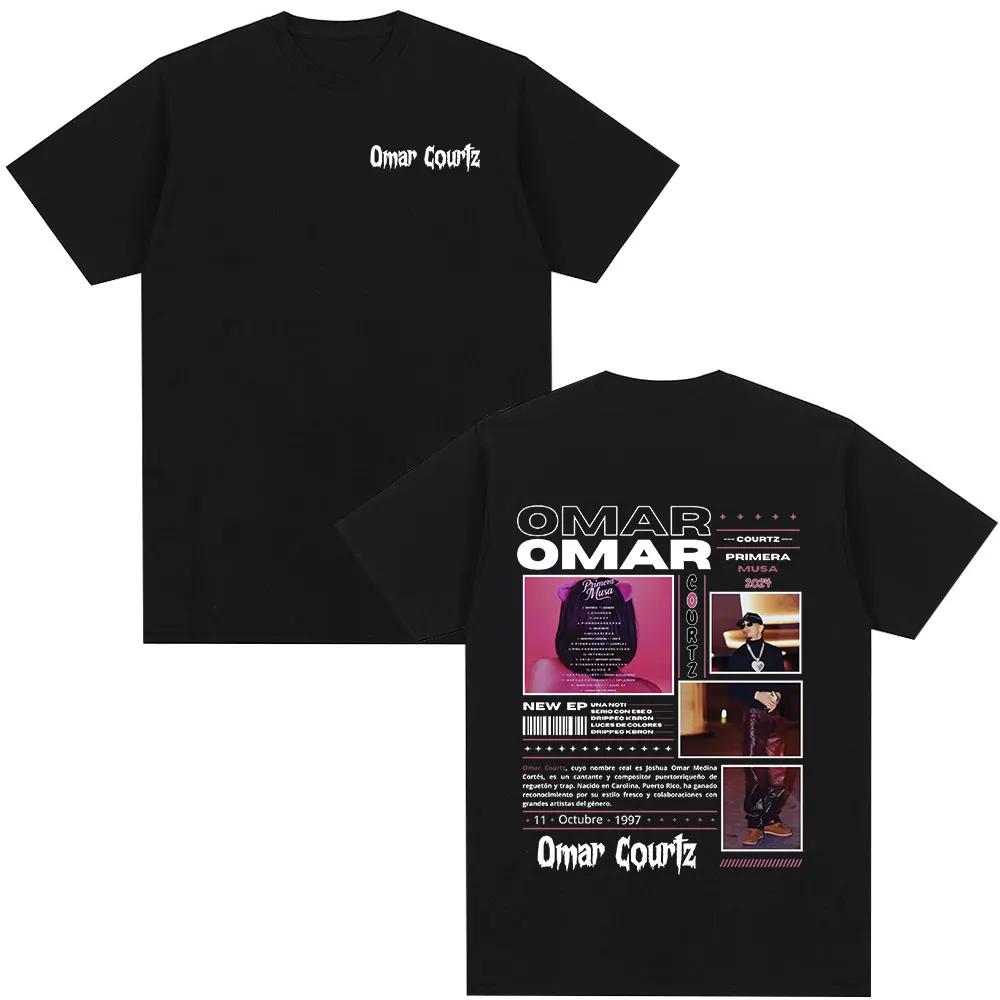 Hot Omar Courtz Primera Musa Tour Album Poster Graphic Print T-Shirt Men Women Streetwear Hip Hop Fashion Casual Cotton Short Sleeve Summer New Tee