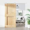 VidaXL Sliding Door and Hardware Kit 95x210 Cm Solid Pine, Interior Door, Interior Barn Door 3203189