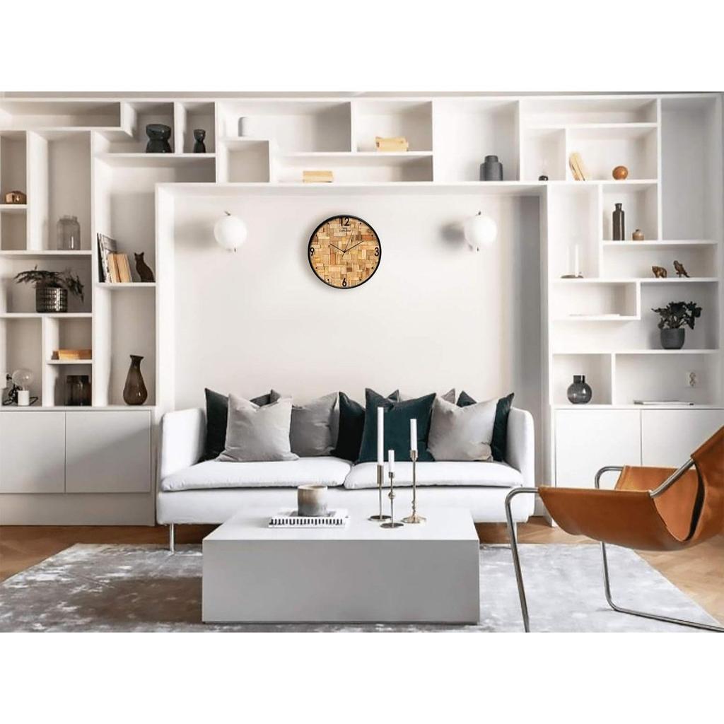 Дизайнерские аналоговые круглые настенные часы со стеклом для дома/кухни/гостиной/спальни/офиса,