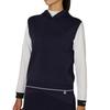 FootJoy Mini Cable Hoodie Sweater Vest, Navy, Women's, Small, FJW-F24-M01, 32294-S