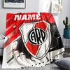 Custom Name,Club Atlético River Plate Printed Flannel Blanket, soft throw for bedroom sofa, washable, Christmas present, great gift.