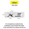 Подходит для BMW X1 X2 X3 X4 X5 X6 X7 F49 U12 F39 G08 G18 F15 F25 F26 G01 G02 G05 G06 G07  и задние буквы серебристый черный