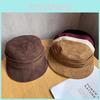 Fashion Women Solid Color Suede Flat Top Hat For Fashionable Sports And Commuting