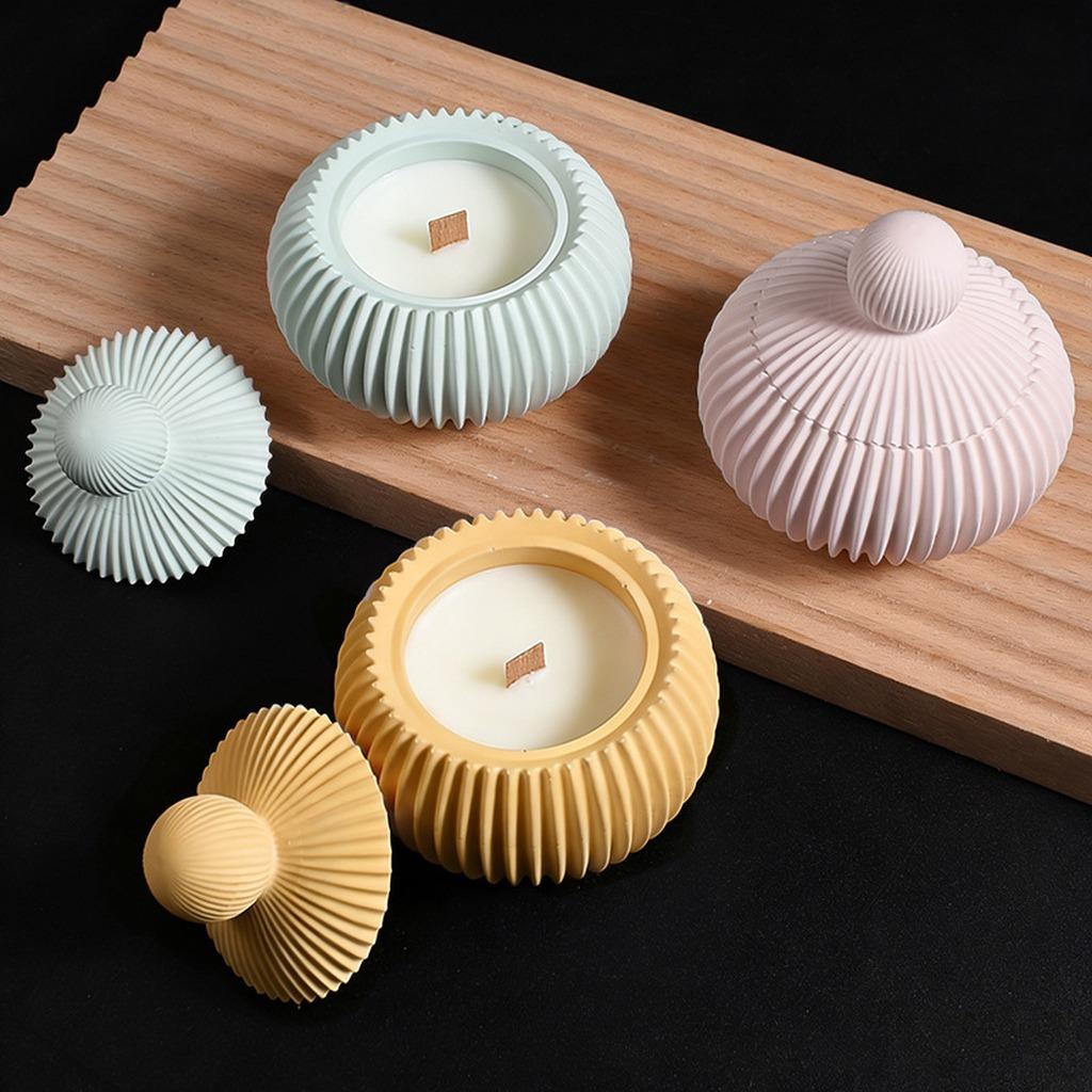 Форма для контейнера с крышкой Современная минималистичная форма для банки для хранения Форма для цветочного горшка Полупрозрачная Для обучения рукоделию Цветочный горшок DIY