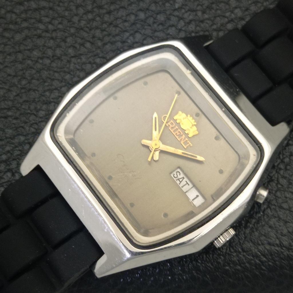 АВТОМАТИЧЕСКИЕ ВИНТАЖНЫЕ ЧАСЫ ORIENT 46961 ЯПОНИЯ МУЖСКИЕ ОРИГИНАЛЬНЫЙ ЦИФЕРБЛАТ a700168-5 R201-a700168