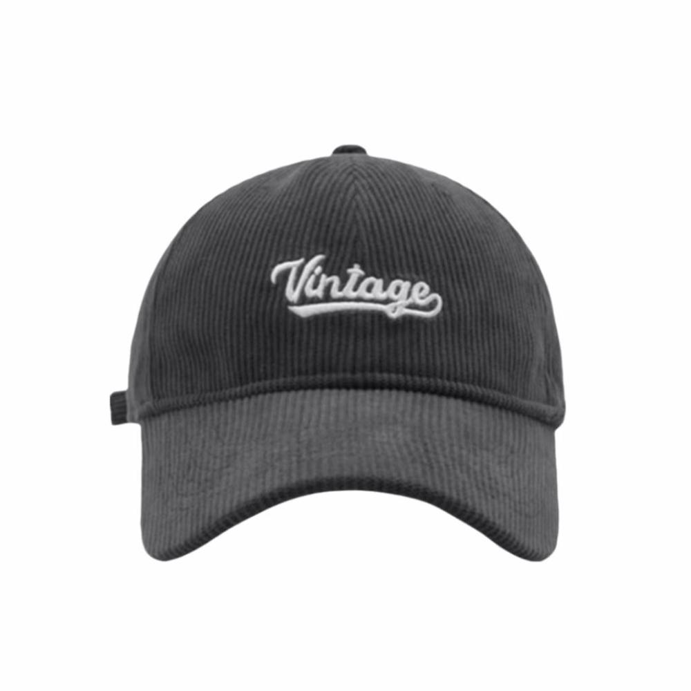 Korean Men Women Baseball Cap Corduroy Snapback Hat Fashion Letter Embroidery Cap Visors